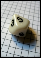 Dice : Dice - 10D - Ivory with Black Numerals